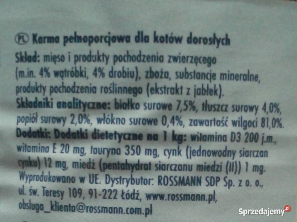 Winston Karma kotów bez cukru WĄTRÓBKA i DRÓB 5