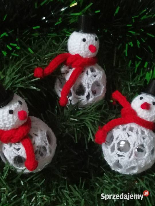 Zawieszki bombki na choinkę w kształcie bałwana biały Katowice