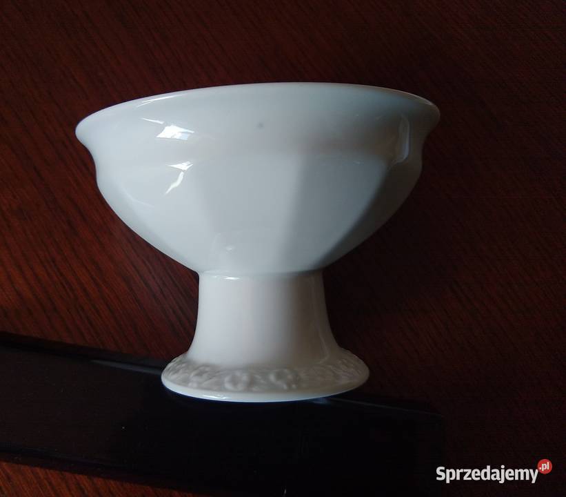 Pucharek na nodze Rosenthal Maria Biała Porcelana i szkło Kalisz