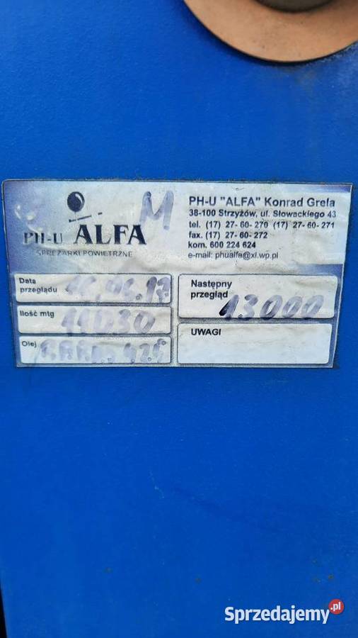 Kompresor Niebieski SCS 2208A sprężarka śrubowa Dębica