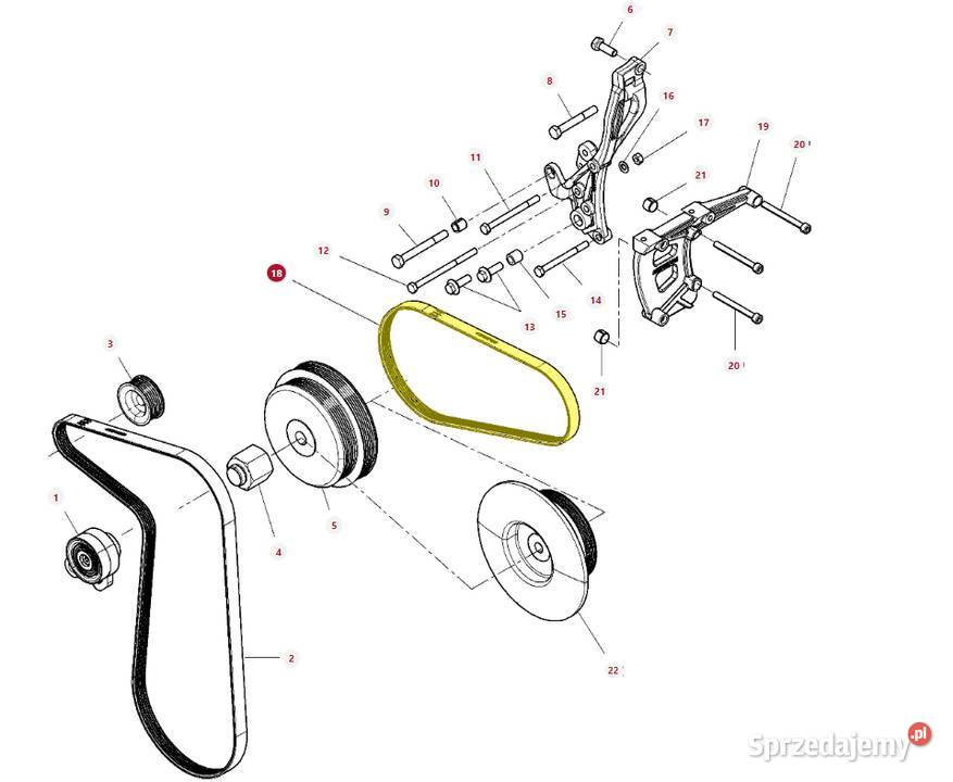 Pasek klinowy Massey Ferguson ACW0825120 podlaskie Białystok