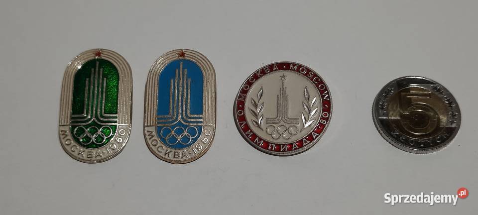 odznaki 3 Olimpiada Moskwa 1980 Rosja ZSRR 4 Warszawa sprzedam
