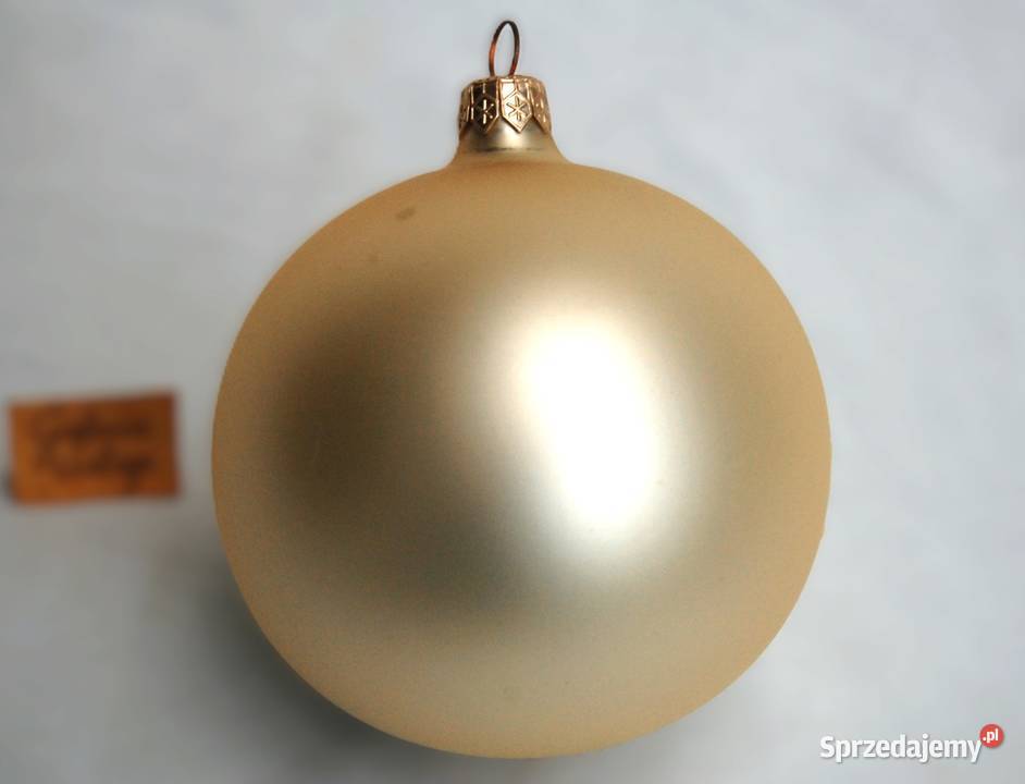 Bombka szklana ręcznie malowana złota perłowa 10 Lublin