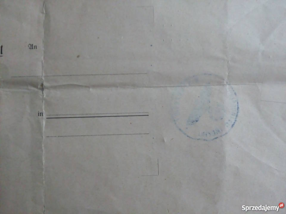 Niemieckie pismo urzędowe 1942 r Rzeszów