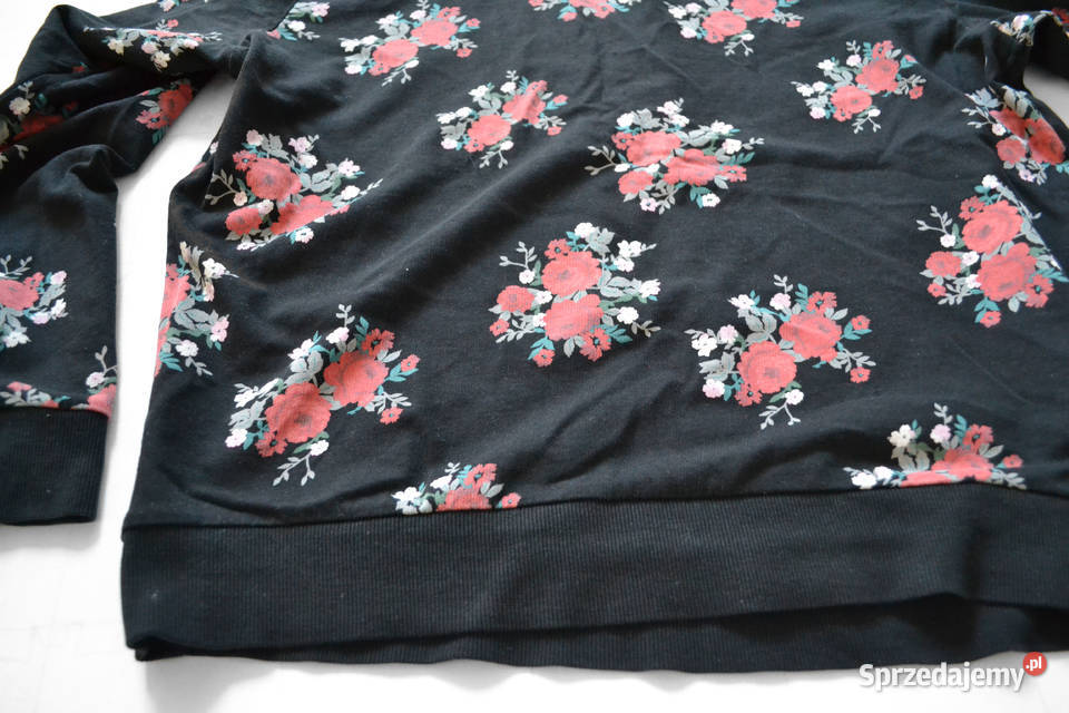 czarna bluza w kwiatki hm M L 38 40 mazowieckie Warszawa