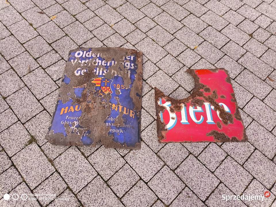 Stare tablice emaliowane informacyjne Olszyna
