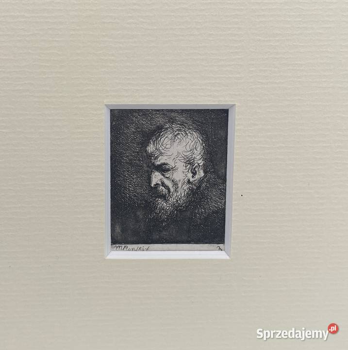 Michał Płoński17781812 akwaforta Portret Poznań