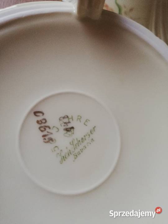 Stara bomboniera wzór tulipany Porcelana i szkło sprzedam