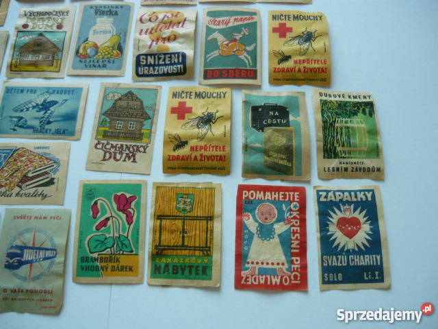 Etykiety zapałczane czeskie Myszków