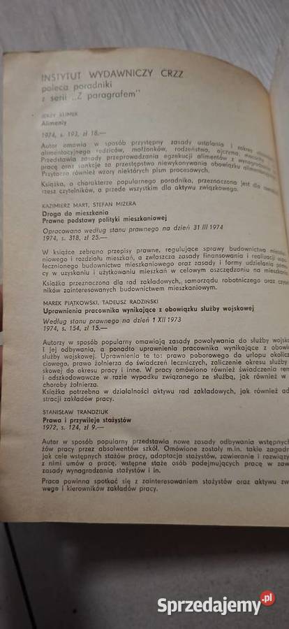 Prawna Ochrona Pracy II wydanie z 1976 roku b Łęczyca