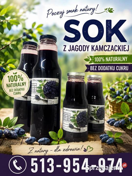 Sprzedam soki z jagody kamczackiej