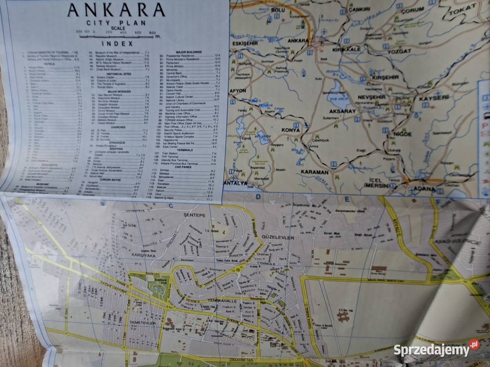 Turcja Turkey Ankara and Environs plan miasta małopolskie Kraków sprzedam