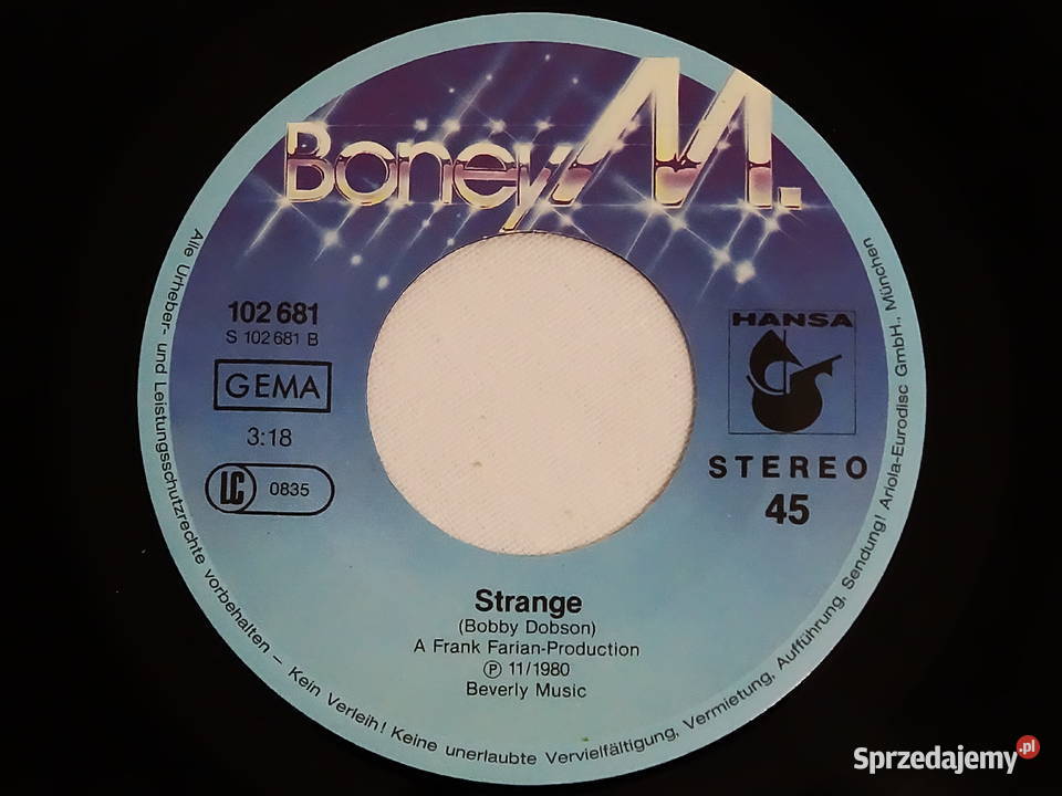 Boney M Felicidad Margherita Label Hansa 102 681 Płyty i kasety Biłgoraj sprzedam