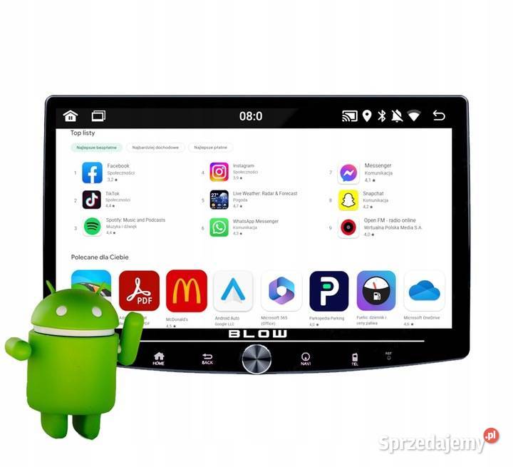 RADIO SAMOCHODOWE 1DIN 10 ANDROID 13 BLUETOOTH Łuszczów Drugi