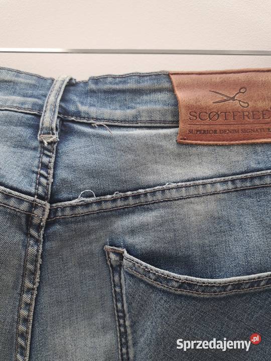 Jeansy Scotfree 3834 męskie denim z przetarciami Trąbki Wielkie