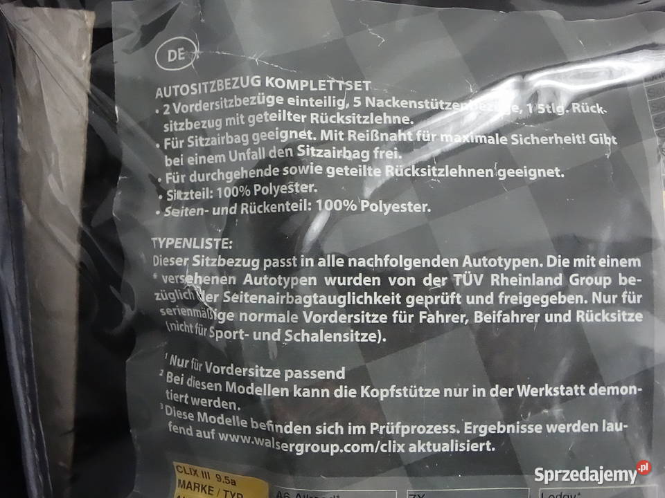 Nowy Komplet Pokrowców Samochodowych AUTO XS Biłgoraj