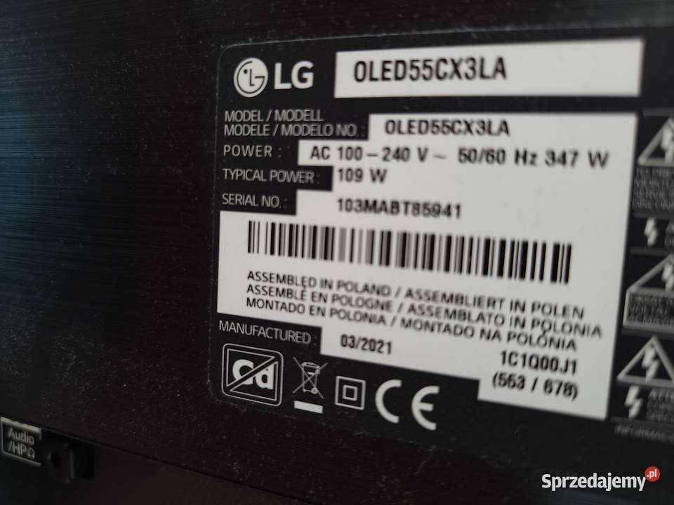 TV LG OLED 55 CX uszkodzony Częstochowa