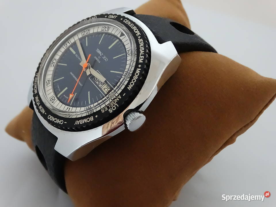 Vintage TOPAZ 200 Sicura Automat World Time