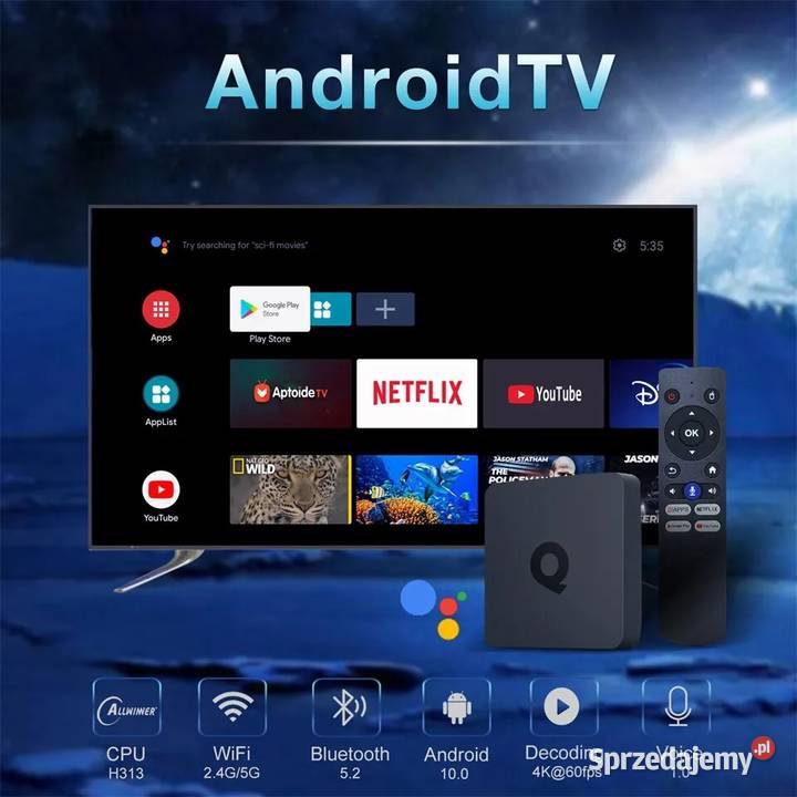 Smar TV BOX 4k Android 10 2GB /16GB YouTube, Netflix, Disney