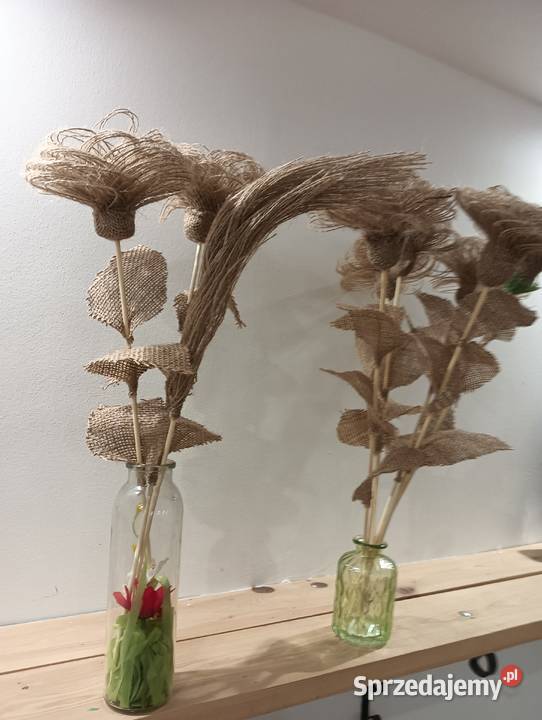 Kwiaty z naturalnej juty Skawina sprzedam