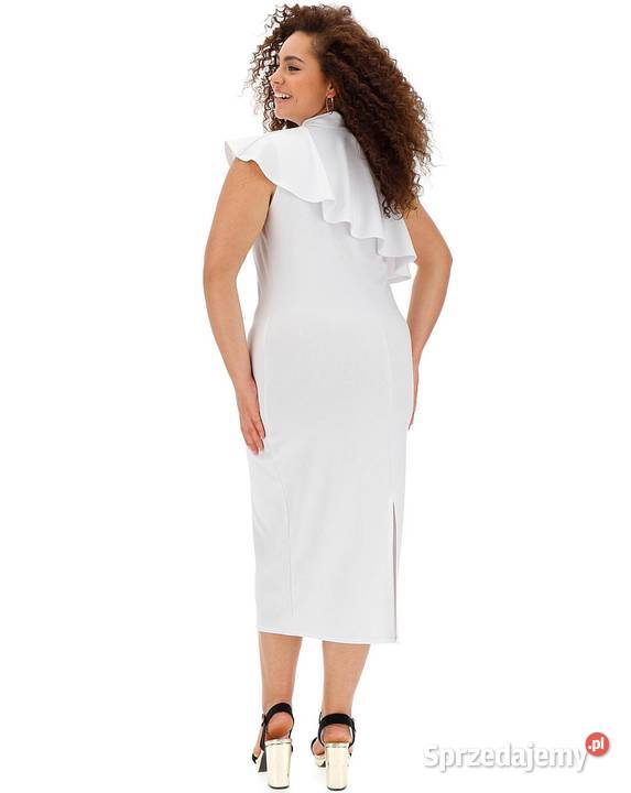 40 Sukienka asymetryczna biała Emiraty Arabskie Gaszowice