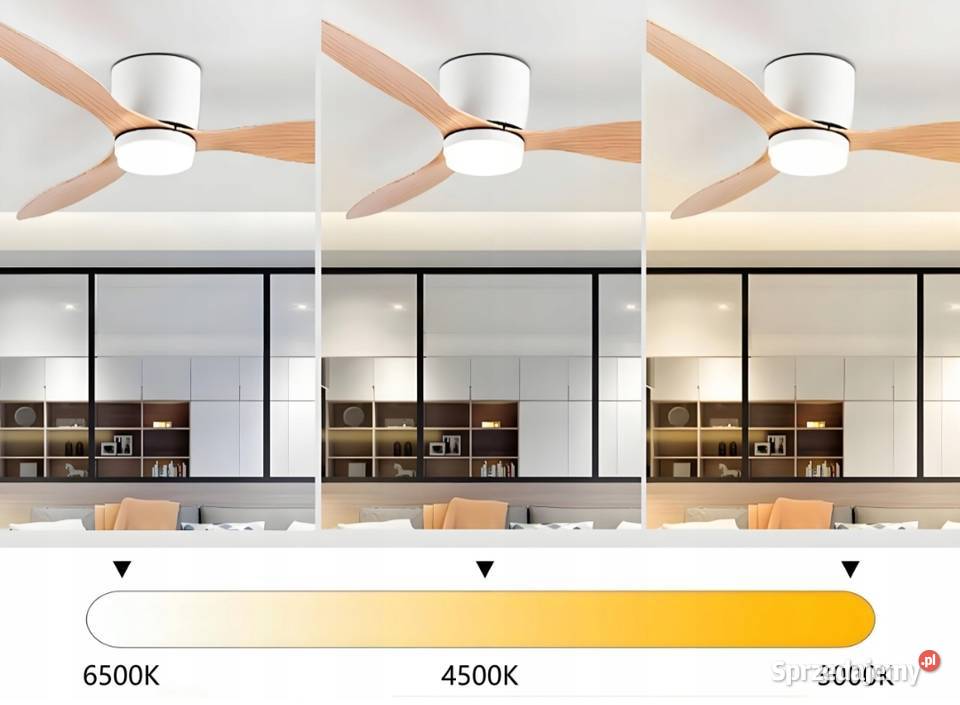 Wentylator sufitowy LED z pilotem Końskie