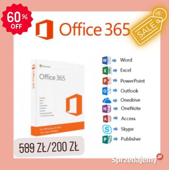Miscrosoft 365 Pro Plus office 365 5 urządzeń 1 Wrocław