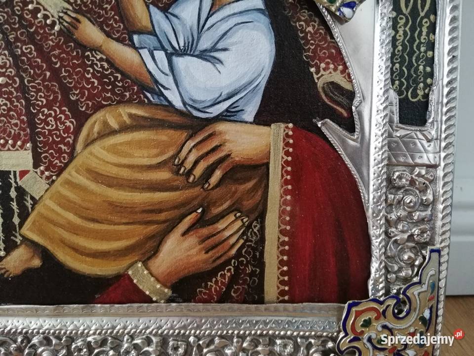 Piękna ikona Matka Boska Błogosławiona łódzkie Łódź