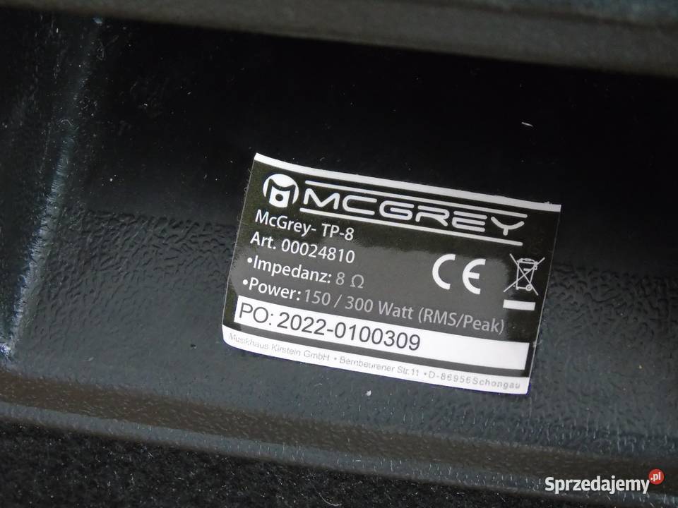 Kolumny estradowe McGrey8 mocne 2x 300 wat Jasło