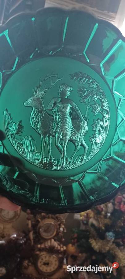 szmaragdowa misa ciężka Diana z jeleniem inny kolor Poznań