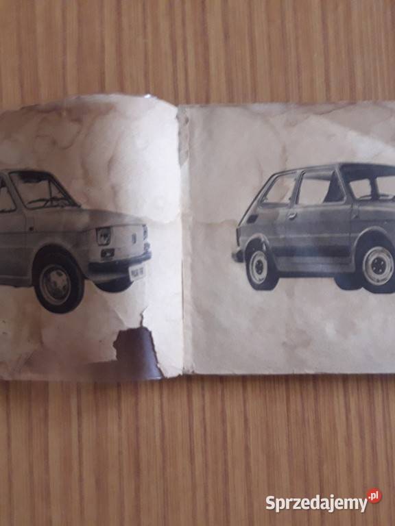Polski Fiat 126p Maluch instrukcja obsługi PRL 2 Piotrków Trybunalski