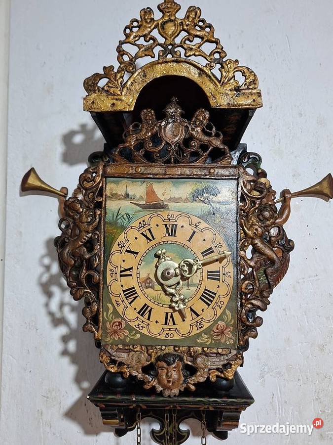 Wiszący zegar holenderski stary Zegary Rzeszów sprzedam