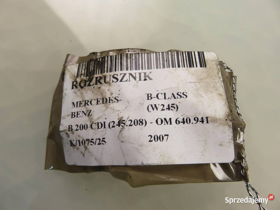 ROZRUSZNIK MERCEDES W245 200 CDI 0051517401 Układ elektryczny, zapłon małopolskie