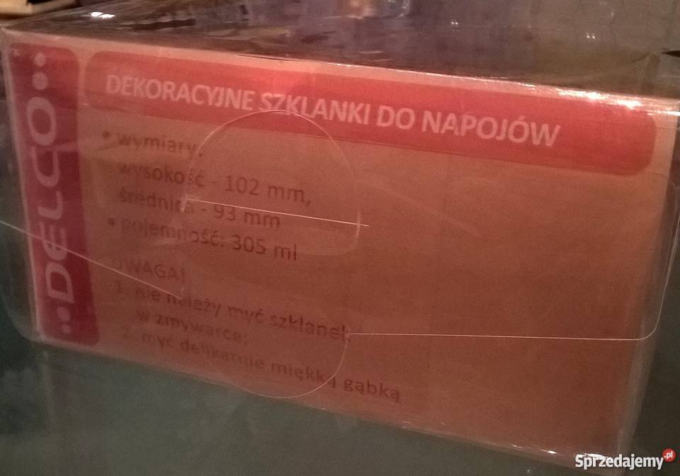 Szklanki z kolorowym dnem do napojów drinków Kluczbork sprzedam