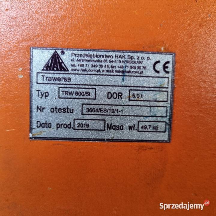 Sprzedam hak na wózek widłowy 5t Łódź