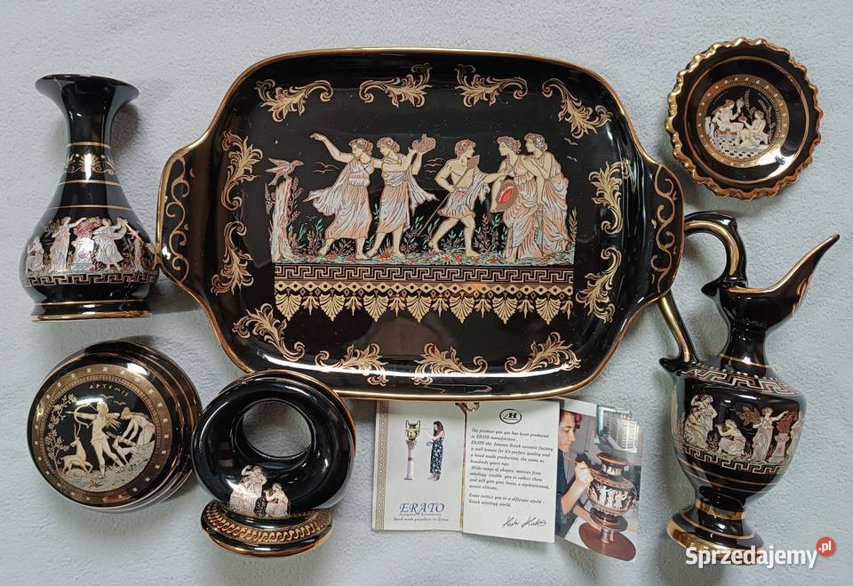 Porcelana grecka Kratimenos zdobiona 24K złotem Opole