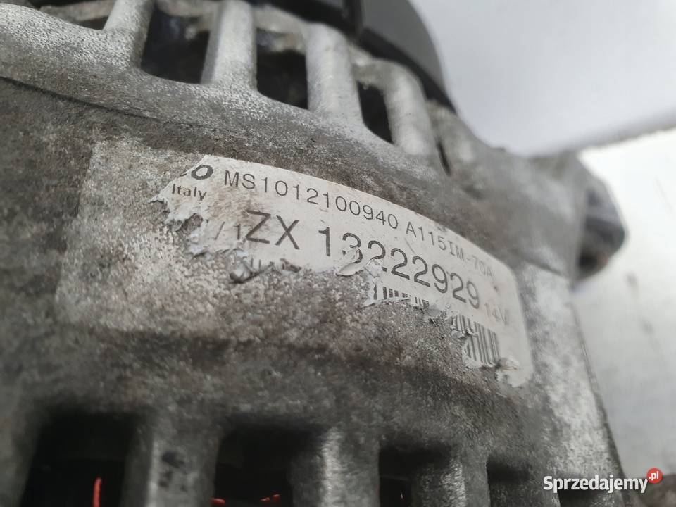 Opel Corsa D 12 16V ALTERNATOR denso 70A Układ elektryczny silnika Janów