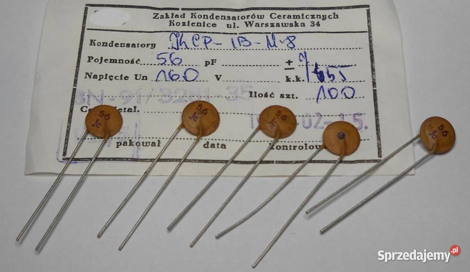 Kondensator 56pF 160V KCP CERAD Gdańsk