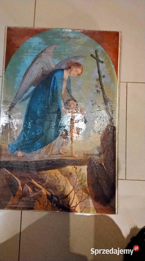 Stary Obraz Anioł Stróż Pozostałe Nowa Sól