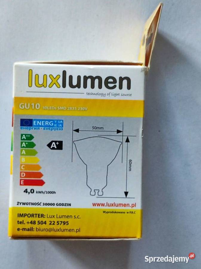 Lampa led żarówka świetlówka luxlumen GU10 360 świętokrzyskie Kielce