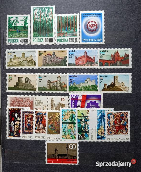 Znaczki polskie 1971 czyste Leźnica Wielka-Osiedle