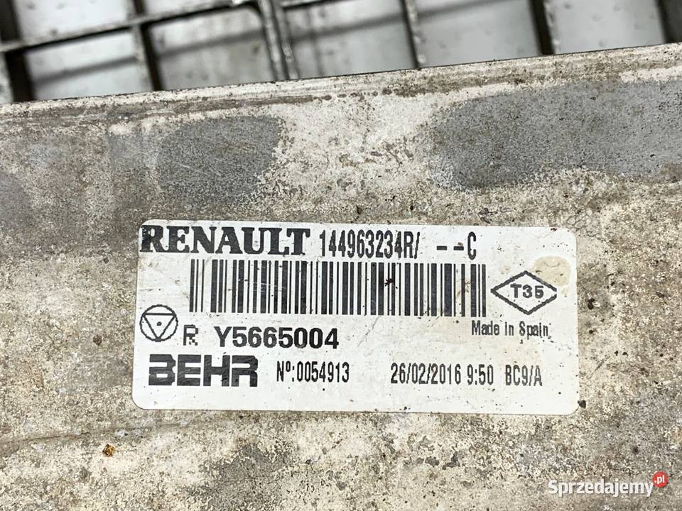 INTERCOOLER RENAULT KANGOO II 144963234R 15 75 osobowe