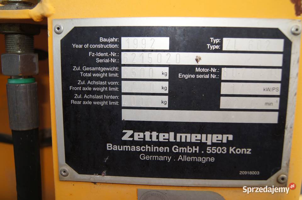 Ładowarka ZETTELMEYER ZL 602 Olszyna