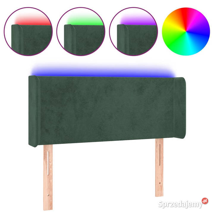 Zagłówek do łóżka z LED ciemnozielony 83x16x7888 Warszawa sprzedam