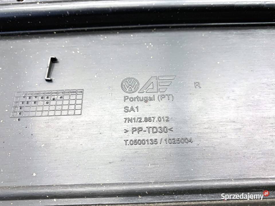 BOCZEK DRZWI PRAWY PRZÓD VW SHARAN 7N1867012A