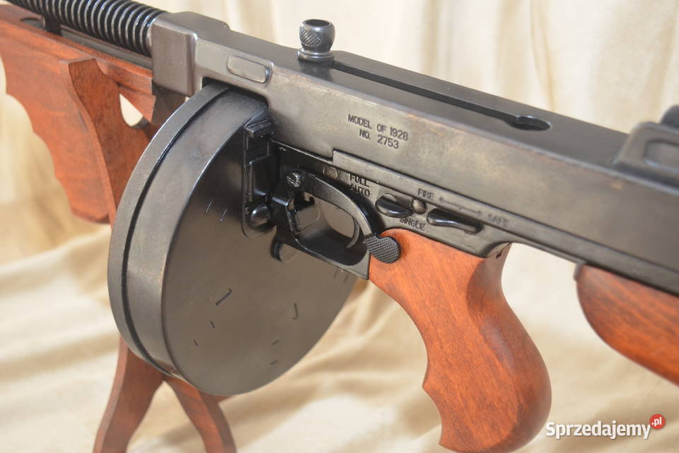 Thompson 1928 Replika broni Al Capone maszynowy Środa Wielkopolska