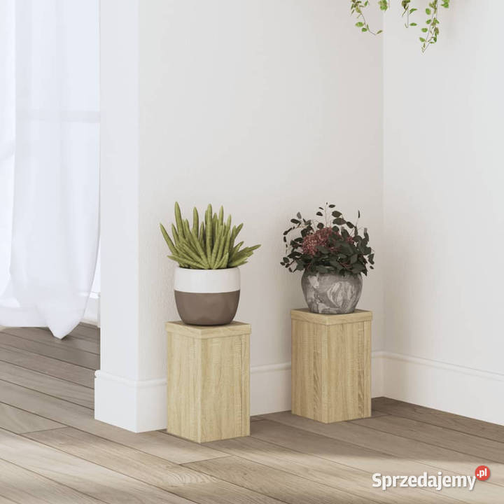 Podstawki pod doniczki 2 dąb sonoma 10x10x18 Warszawa sprzedam