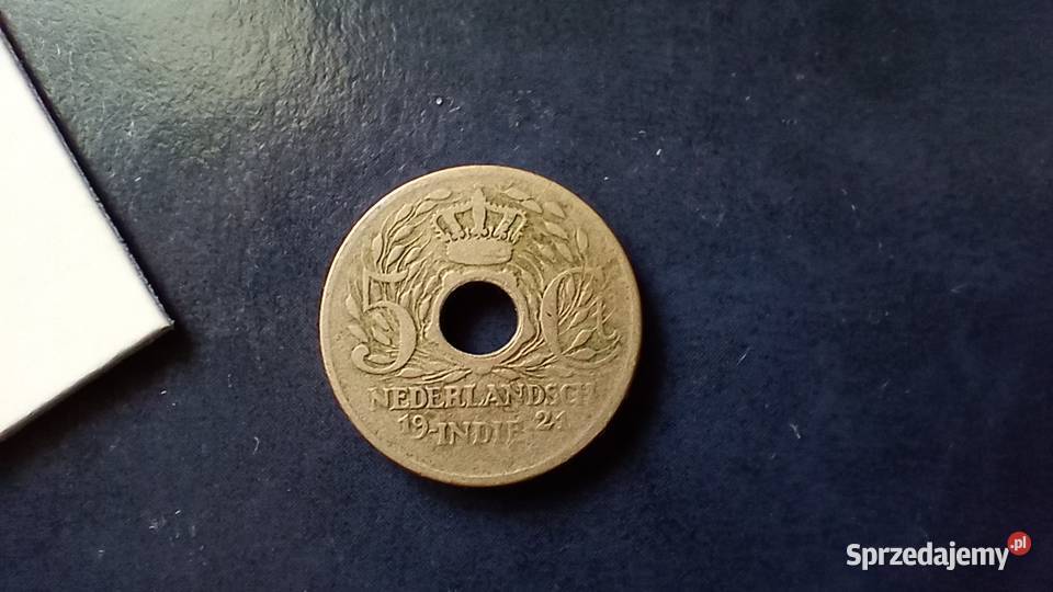 Stare monety 5 cent 1921 Holenderski Indie podkarpackie Lesko