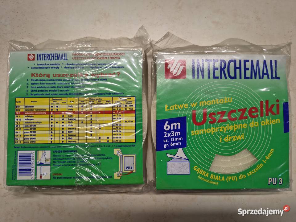 USZCZELKI SAMOPRZYLEPNE do okien różne rodzaje Oblęgór