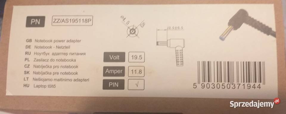 Zasilacz Movano Acer 195 V 118a
